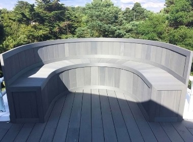 Slate Silver Composite Decking Outdoor Seating