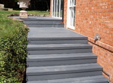 Slate Silver Composite Decking Stairs