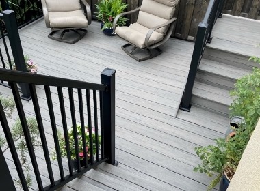 Storm Grey Composite Decking with Stairs